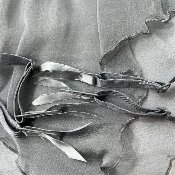 SKIMS Romance Garter Bikini Charcoal Womens XL - Picture 9 of 16